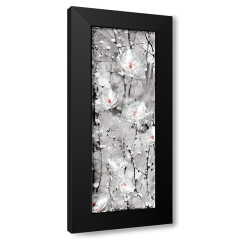 Blooming in White 1 Black Modern Wood Framed Art Print with Double Matting by Kimberly, Allen