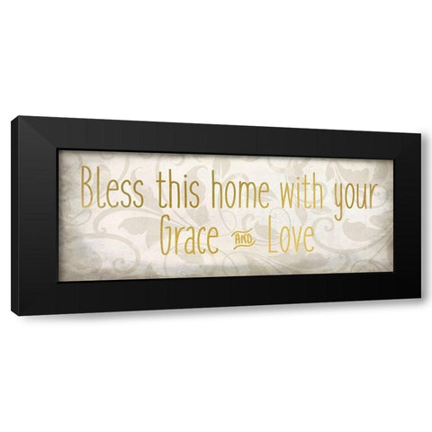 Bless this Home Black Modern Wood Framed Art Print by Kimberly, Allen