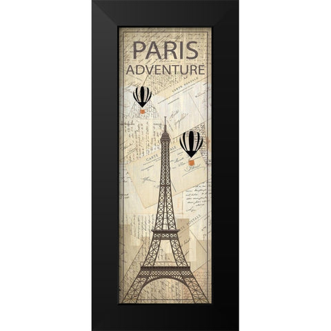 Hello Travel 2 Black Modern Wood Framed Art Print by Kimberly, Allen