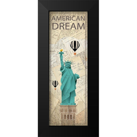 Hello Travel 3 Black Modern Wood Framed Art Print by Kimberly, Allen