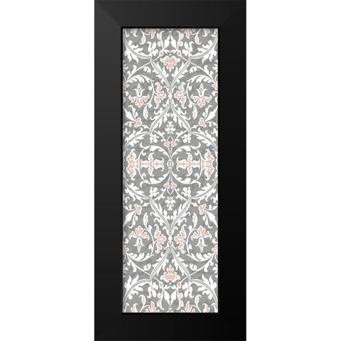 Hydrangea Paris Grey Panel 1 Black Modern Wood Framed Art Print by Kimberly, Allen