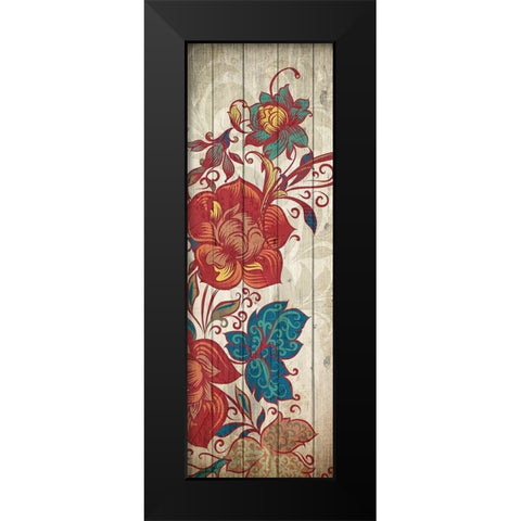 Floral Spice Panel 2 Black Modern Wood Framed Art Print by Kimberly, Allen