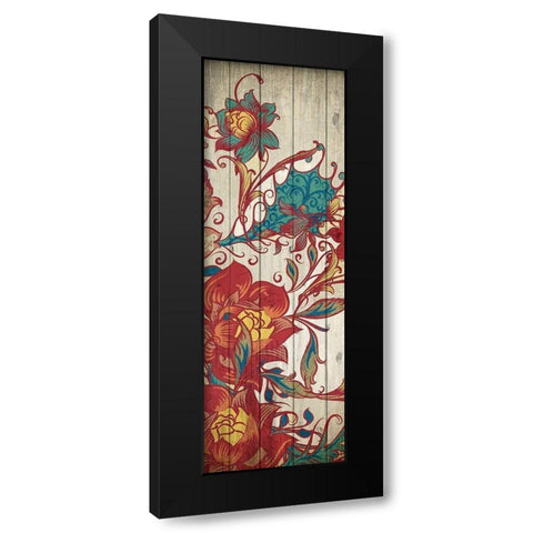 Floral Spice Panel 3 Black Modern Wood Framed Art Print with Double Matting by Kimberly, Allen
