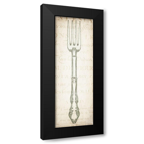 Cutlery 1 Black Modern Wood Framed Art Print by Kimberly, Allen