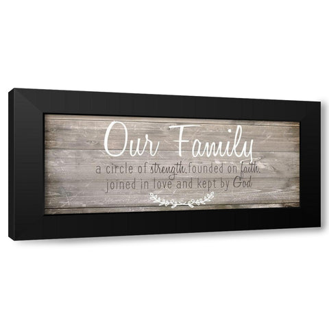 Our Family v1 Black Modern Wood Framed Art Print with Double Matting by Kimberly, Allen