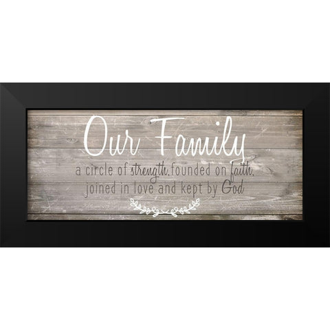 Our Family v1 Black Modern Wood Framed Art Print by Kimberly, Allen