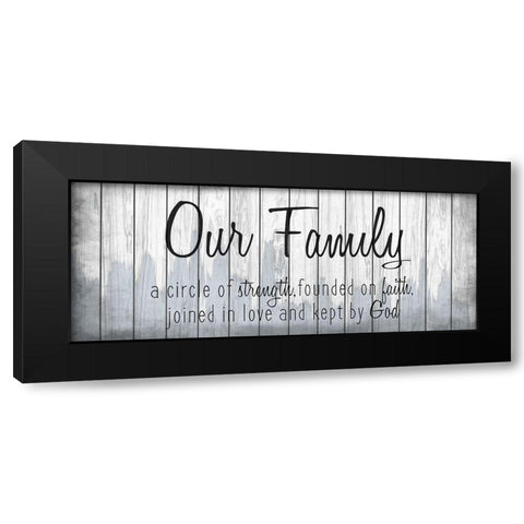 Our Family v2 Black Modern Wood Framed Art Print with Double Matting by Kimberly, Allen