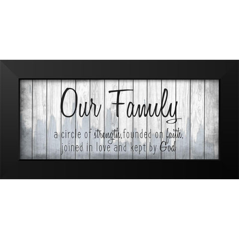 Our Family v2 Black Modern Wood Framed Art Print by Kimberly, Allen