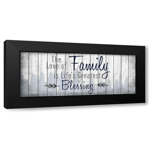The Love of Family v2 Black Modern Wood Framed Art Print with Double Matting by Kimberly, Allen