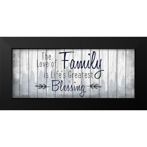 The Love of Family v2 Black Modern Wood Framed Art Print by Kimberly, Allen