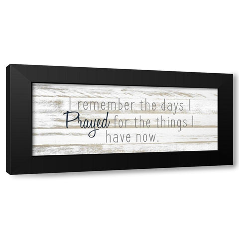 Prayed Black Modern Wood Framed Art Print by Kimberly, Allen