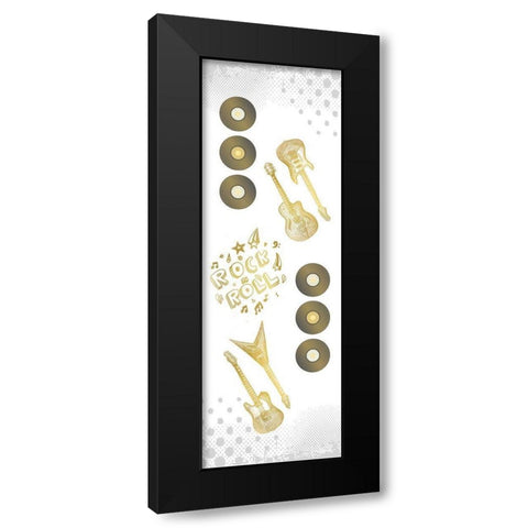 Lets Play Panel Black Modern Wood Framed Art Print with Double Matting by Kimberly, Allen