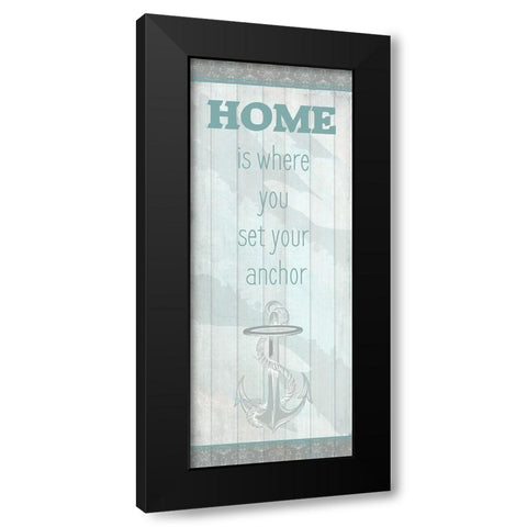 Sea Shell Panel Black Modern Wood Framed Art Print by Kimberly, Allen
