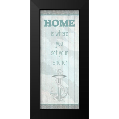 Sea Shell Panel Black Modern Wood Framed Art Print by Kimberly, Allen