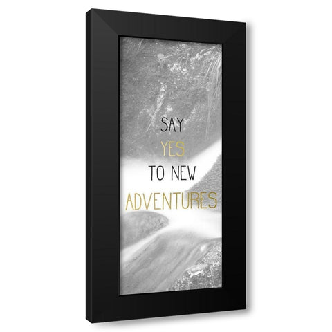 Over the Rocks Panel Black Modern Wood Framed Art Print by Kimberly, Allen