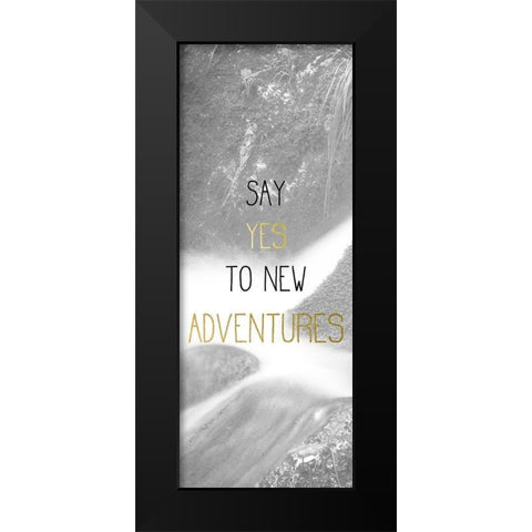 Over the Rocks Panel Black Modern Wood Framed Art Print by Kimberly, Allen