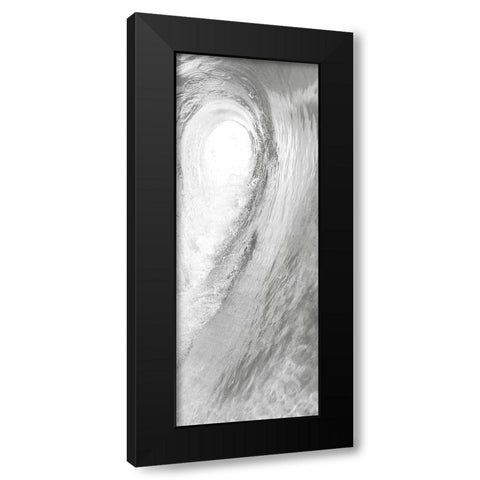 Silver Wash in the Wave 1 Black Modern Wood Framed Art Print with Double Matting by Kimberly, Allen