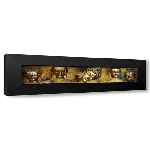 Buddhas Black Modern Wood Framed Art Print by Kimberly, Allen