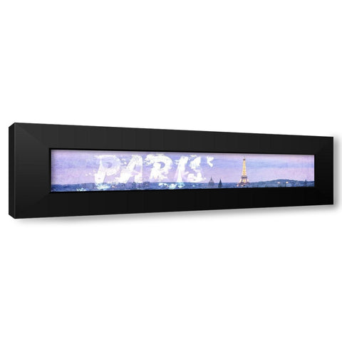 Paris City of Love Black Modern Wood Framed Art Print by Kimberly, Allen
