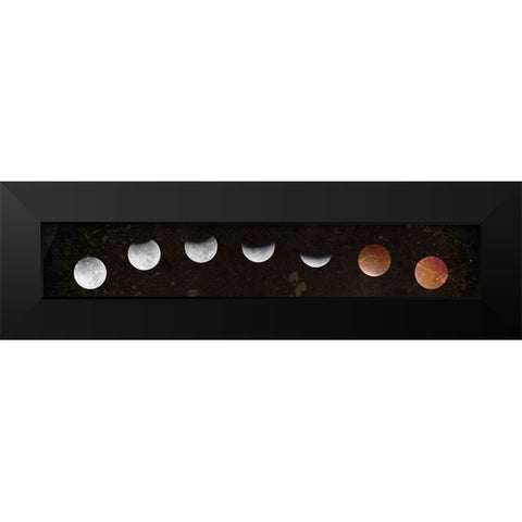 Moons Black Modern Wood Framed Art Print by Kimberly, Allen