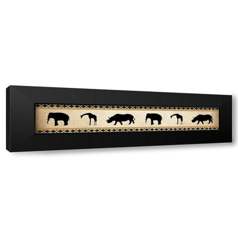 On Safari Black Modern Wood Framed Art Print with Double Matting by Kimberly, Allen