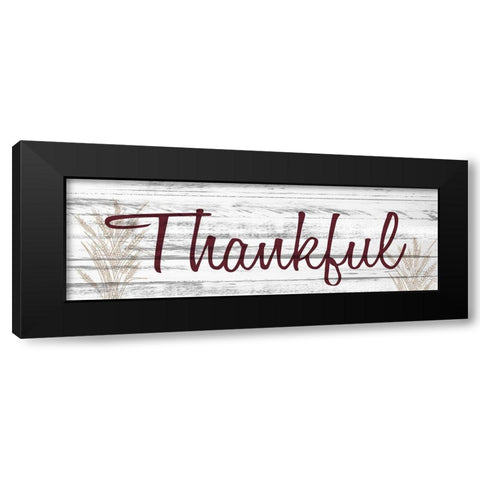 Thankful Black Modern Wood Framed Art Print with Double Matting by Kimberly, Allen