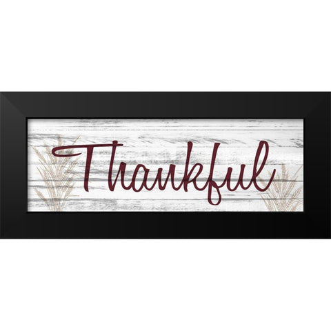 Thankful Black Modern Wood Framed Art Print by Kimberly, Allen