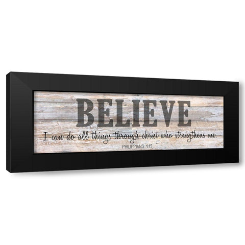 Verse Panel A Black Modern Wood Framed Art Print by Kimberly, Allen