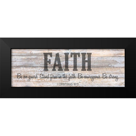 Verse Panel B Black Modern Wood Framed Art Print by Kimberly, Allen