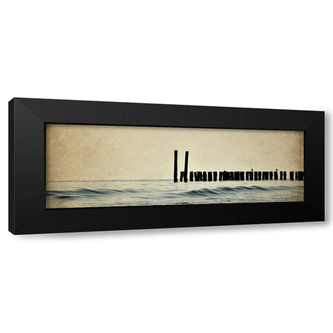Sunset at the Beach Black Modern Wood Framed Art Print with Double Matting by Kimberly, Allen