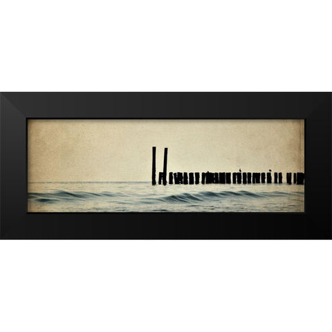 Sunset at the Beach Black Modern Wood Framed Art Print by Kimberly, Allen