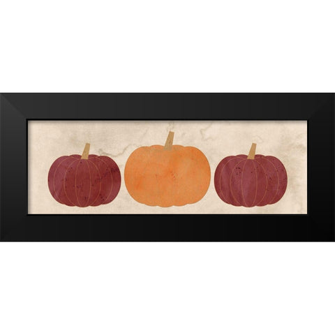 Pumpkins in a Row Black Modern Wood Framed Art Print by Kimberly, Allen
