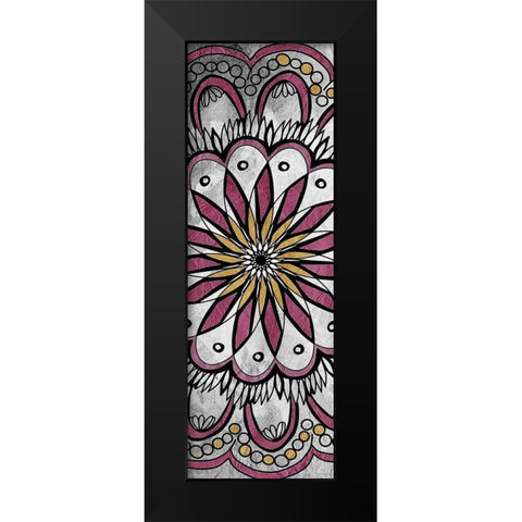 Mandala Panel 1 Black Modern Wood Framed Art Print by Kimberly, Allen