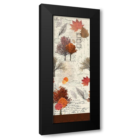 Fall Time Panel Black Modern Wood Framed Art Print with Double Matting by Kimberly, Allen