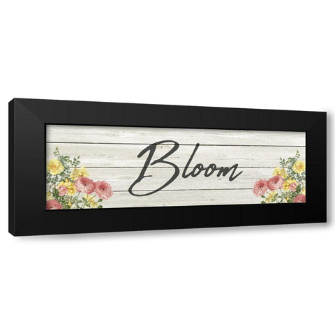 Bloom Black Modern Wood Framed Art Print by Kimberly, Allen