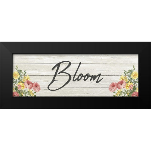 Bloom Black Modern Wood Framed Art Print by Kimberly, Allen
