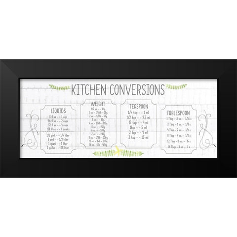 Kitchen Conversion A Black Modern Wood Framed Art Print by Kimberly, Allen