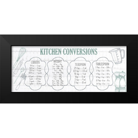 Kitchen Conversion C Black Modern Wood Framed Art Print by Kimberly, Allen