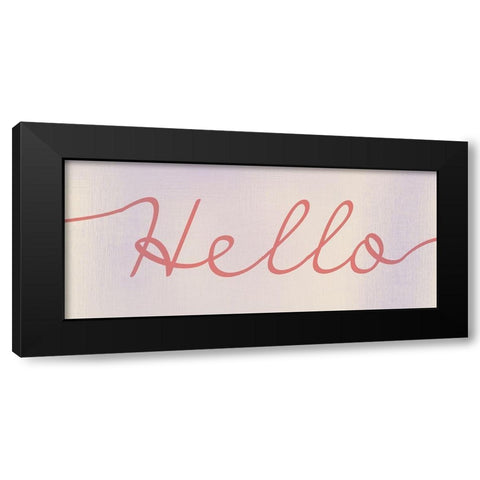Hello Black Modern Wood Framed Art Print by Kimberly, Allen