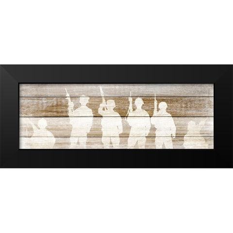 In the Military 1 Black Modern Wood Framed Art Print by Kimberly, Allen