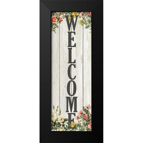 Welcome Black Modern Wood Framed Art Print by Kimberly, Allen