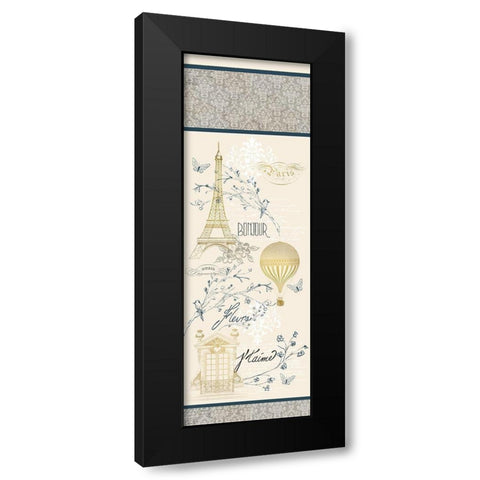A Day in Paris Black Modern Wood Framed Art Print with Double Matting by Kimberly, Allen