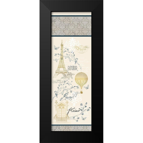 A Day in Paris Black Modern Wood Framed Art Print by Kimberly, Allen