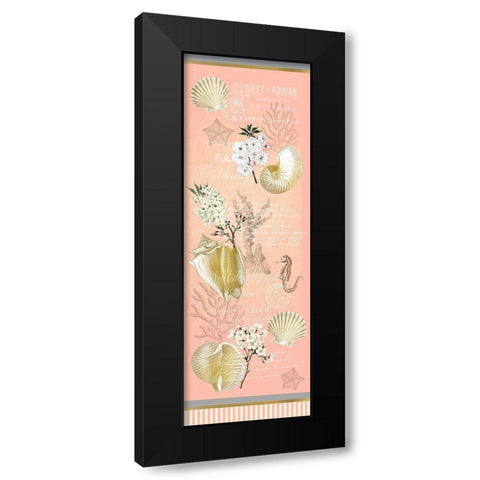 Cherry Blossom and Shells Black Modern Wood Framed Art Print with Double Matting by Kimberly, Allen