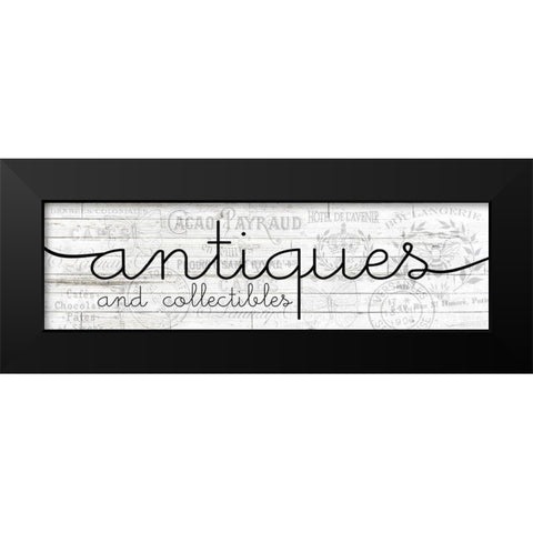 Antiques Black Modern Wood Framed Art Print by Kimberly, Allen