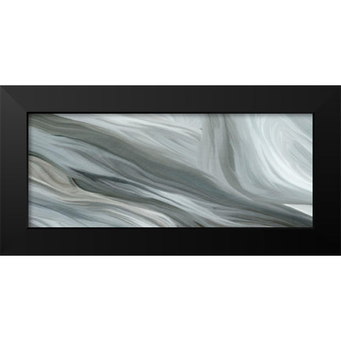 Aqua Black Modern Wood Framed Art Print by Kimberly, Allen