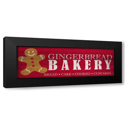 Gingerbread Bakery 1 Black Modern Wood Framed Art Print by Kimberly, Allen