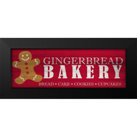 Gingerbread Bakery 1 Black Modern Wood Framed Art Print by Kimberly, Allen