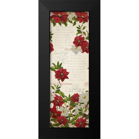Poinsettia Christmas v2 Black Modern Wood Framed Art Print by Kimberly, Allen