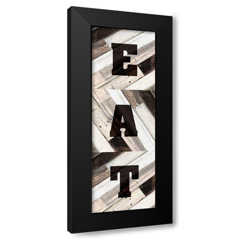 EAT Black Modern Wood Framed Art Print with Double Matting by Kimberly, Allen